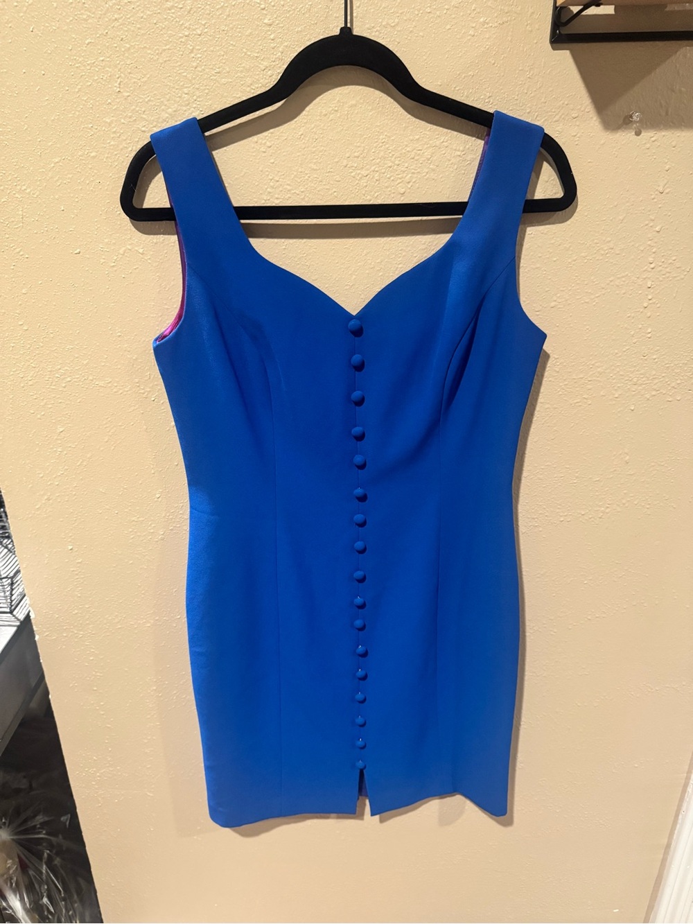 Laundry by Shelli Segal- Sleeveless Royal Blue Button-Front Dress